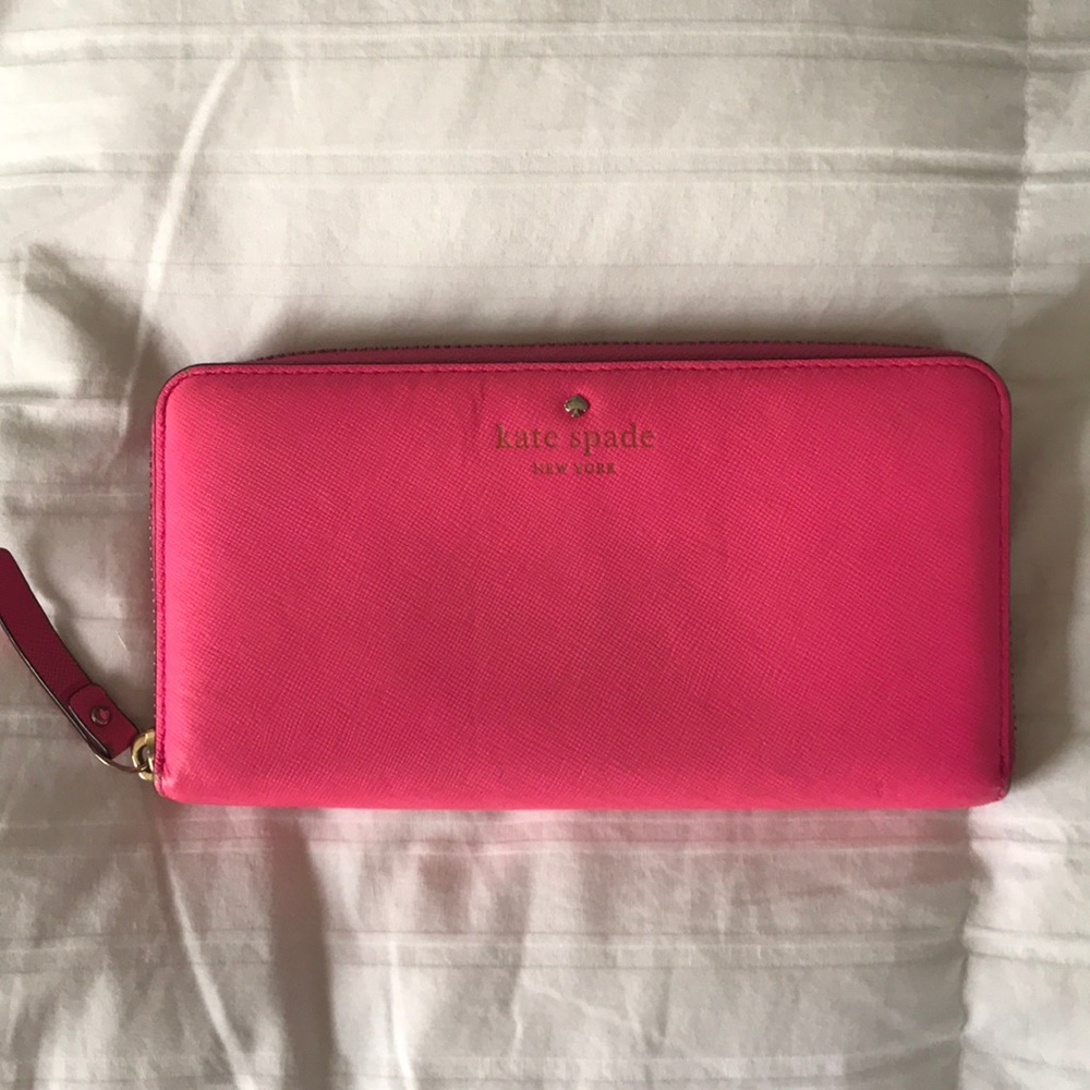 Hot pink Kate Spade Wallet